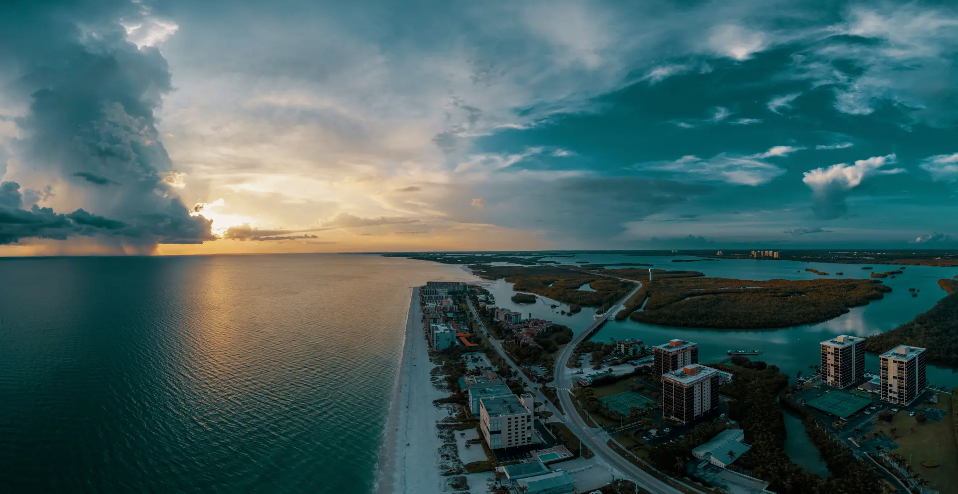 Aerial view of Bonita Springs, FL